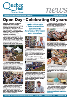 Quebec Summer/Autumn 2025 newsletter Quebec Hall Summer/Autumn 2025 newsletter (pdf, 1.1MB)